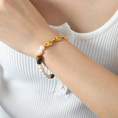 18K Gold-Plated Titanium Steel Bracelet - Trendsi