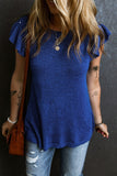 Ruffled Round Neck Knit Top - Trendsi
