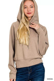 Zenana Drawstring Scuba Hoodie - Trendsi - Flyclothing LLC
