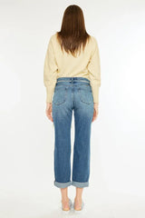 Kancan Distressed Mid Rise True Boyfriend Jeans - Trendsi - Flyclothing LLC