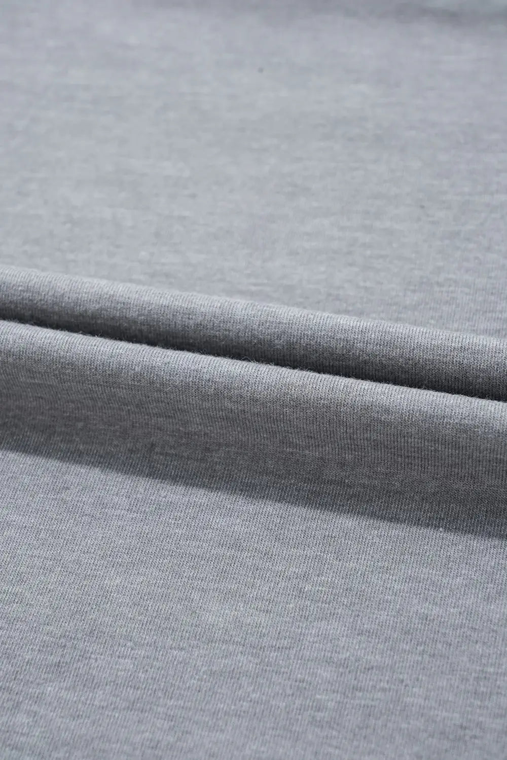 HOPPY Chenille Patch Round Neck Short Sleeve T-Shirt - Trendsi - Flyclothing LLC