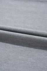 HOPPY Chenille Patch Round Neck Short Sleeve T-Shirt - Trendsi - Flyclothing LLC