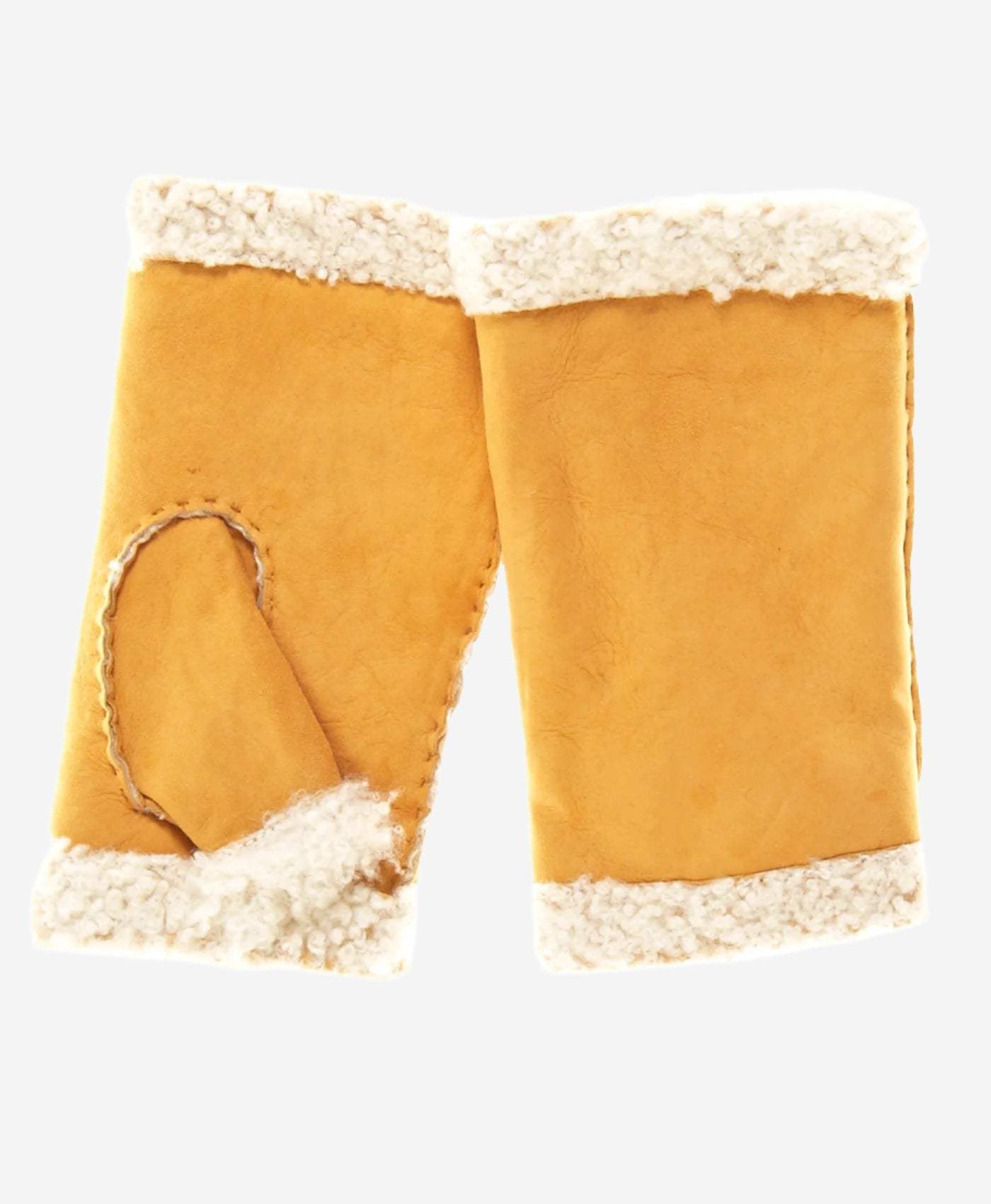 CA4163 (sunshine) - Women’s Italian lamb shearling fingerless gloves - Leather Gloves Online - Flyclothing LLC
