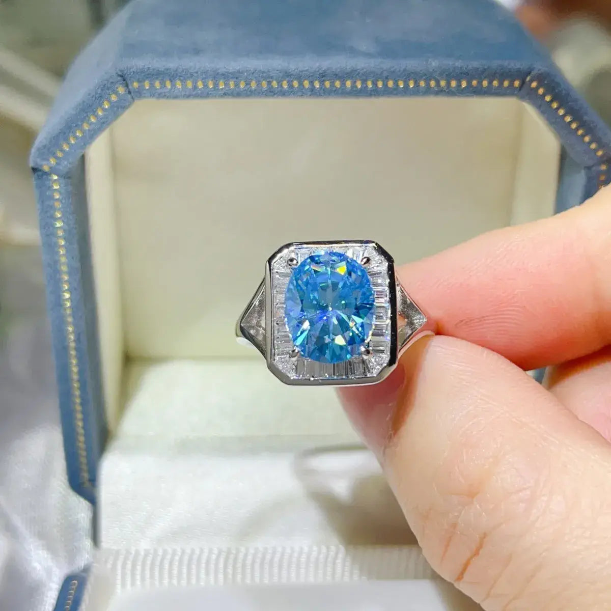 3 Carat Moissanite Square Ring - Trendsi - Flyclothing LLC
