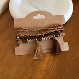Tassel Rice Bead Bracelet - Trendsi - Flyclothing LLC