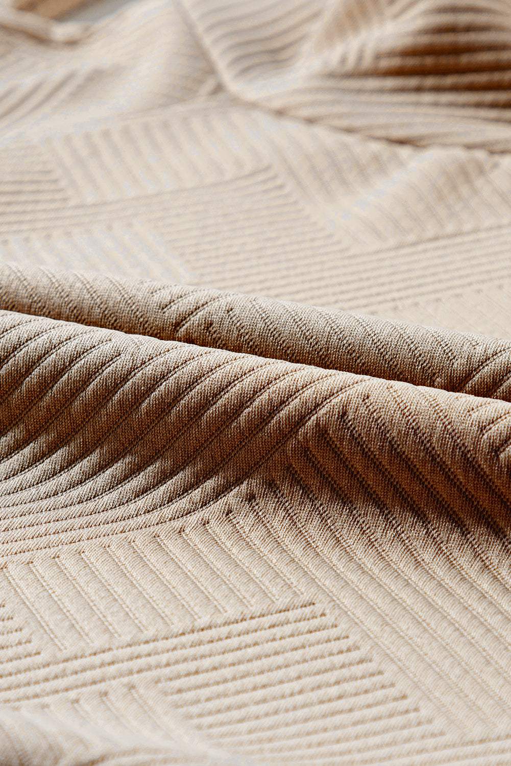 Textured Turtleneck Long Sleeve Sweatshirt - Trendsi - Flyclothing LLC