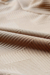 Textured Turtleneck Long Sleeve Sweatshirt - Trendsi - Flyclothing LLC