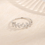 925 Sterling Silver Inland Zircon Open Ring - Trendsi - Flyclothing LLC
