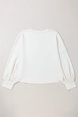Plus Size Studded Star Round Neck Long Sleeve Blouse - Trendsi - Flyclothing LLC