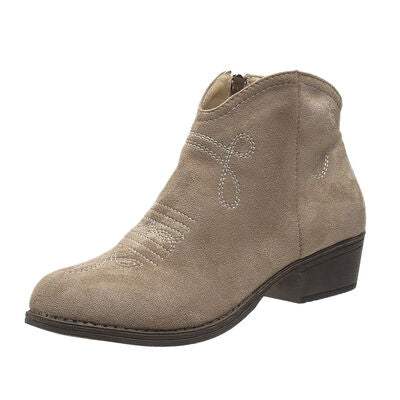 Block Heel Ankle Boots - Trendsi - Flyclothing LLC