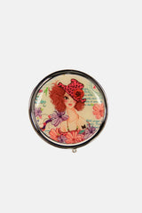 Nicole Lee USA Print Metallic Circular Large Pill Case - Trendsi - Flyclothing LLC