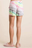 BiBi Tie Dye Print Shorts With Twill Tape Drawstring - Trendsi - Flyclothing LLC