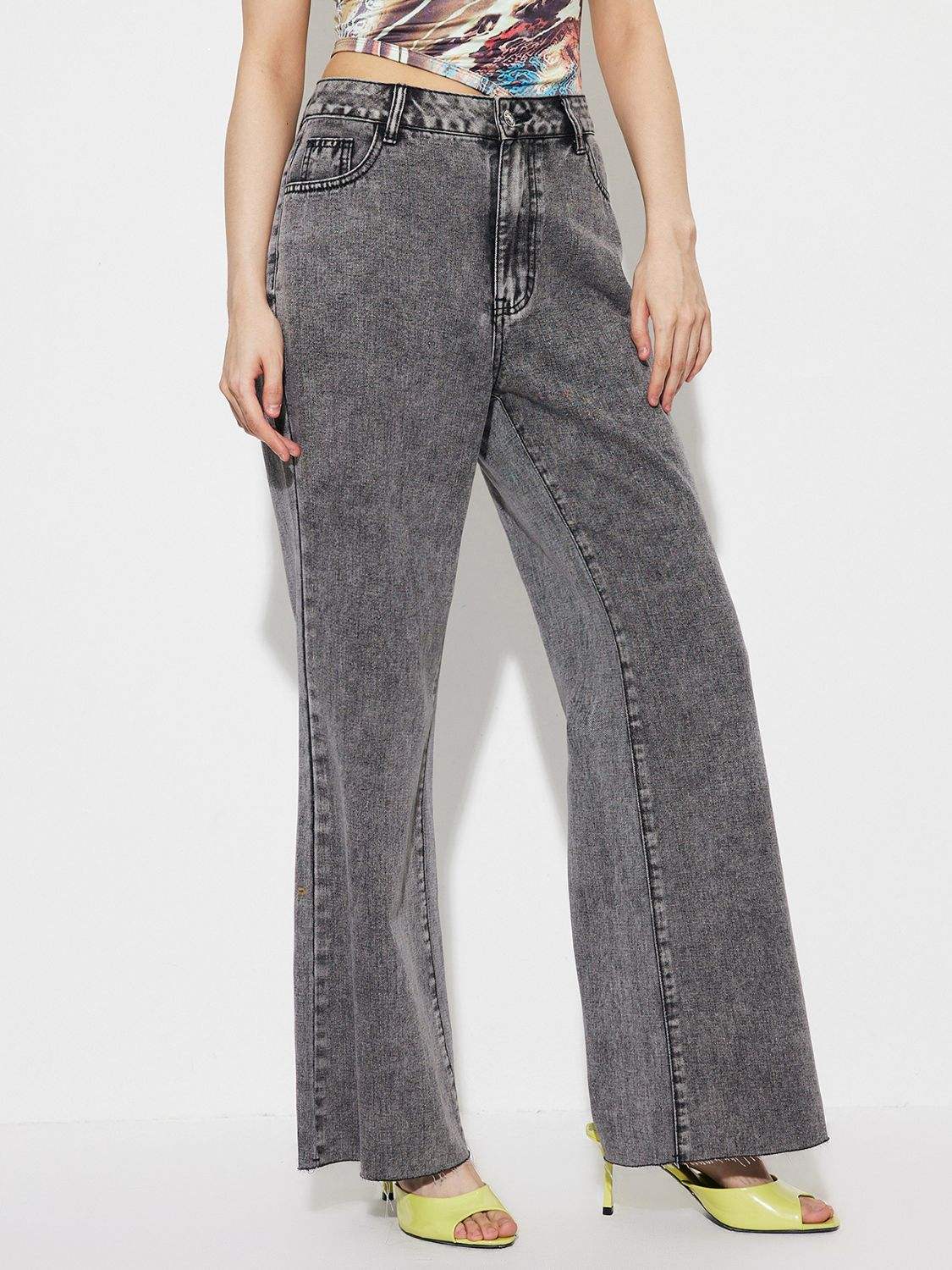 High Waist Bootcut Jeans with Pockets - Trendsi - Flyclothing LLC