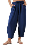 Full Size Drawstring Cropped Jogger Pants Plus Size - Trendsi - Flyclothing LLC