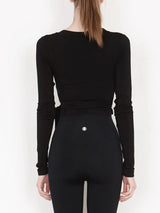 Tied Surplice Long Sleeve Top - Trendsi - Flyclothing LLC