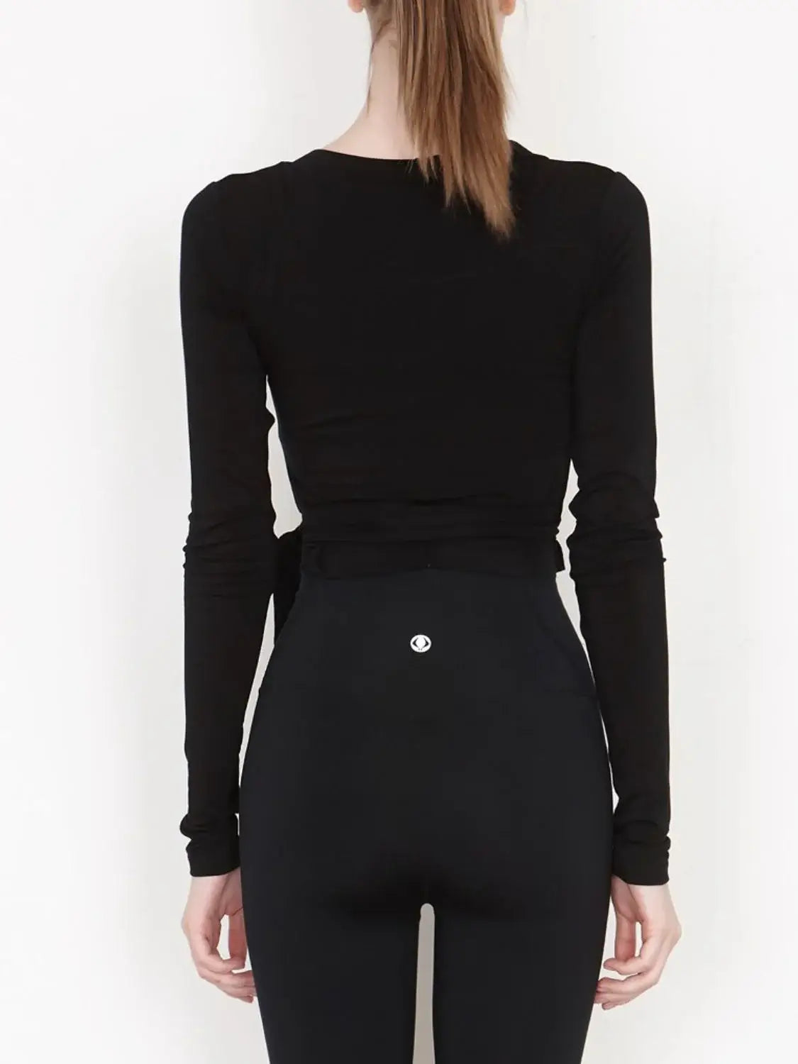 Tied Surplice Long Sleeve Top - Trendsi - Flyclothing LLC