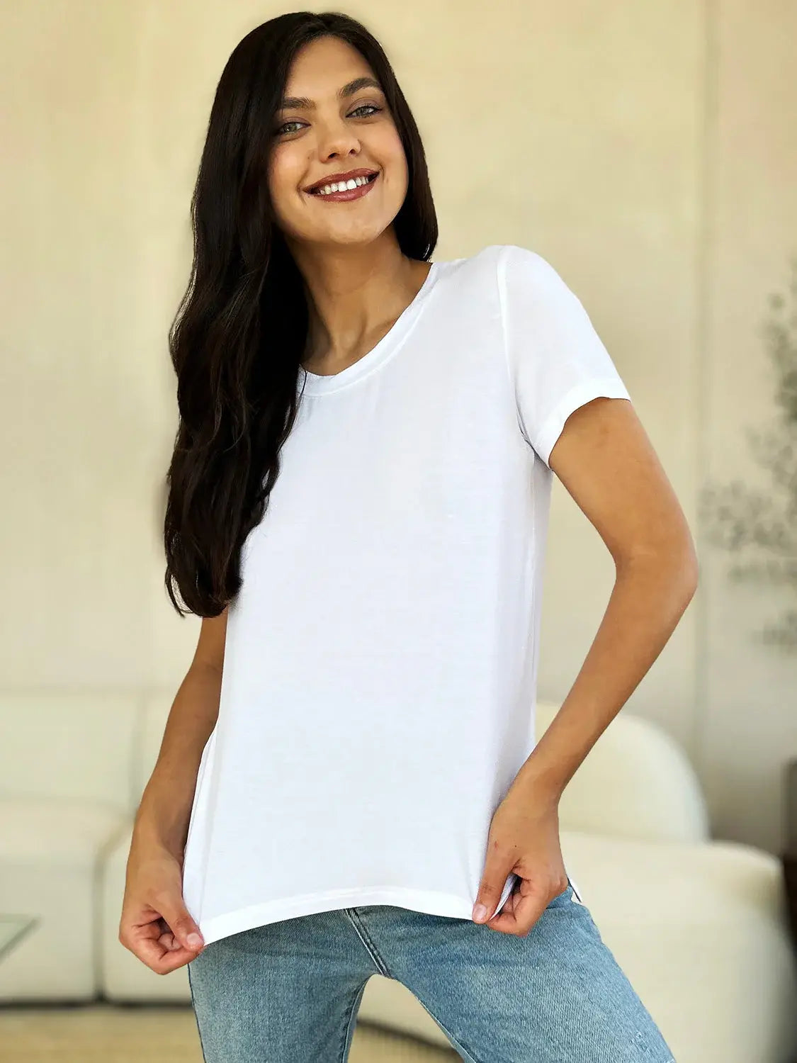 Basic Bae Full Size Round Neck Short Sleeve T-Shirt - ShopBasicbae - Flyclothing LLC