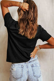 Star Round Neck Short Sleeve T-Shirt - Trendsi - Flyclothing LLC