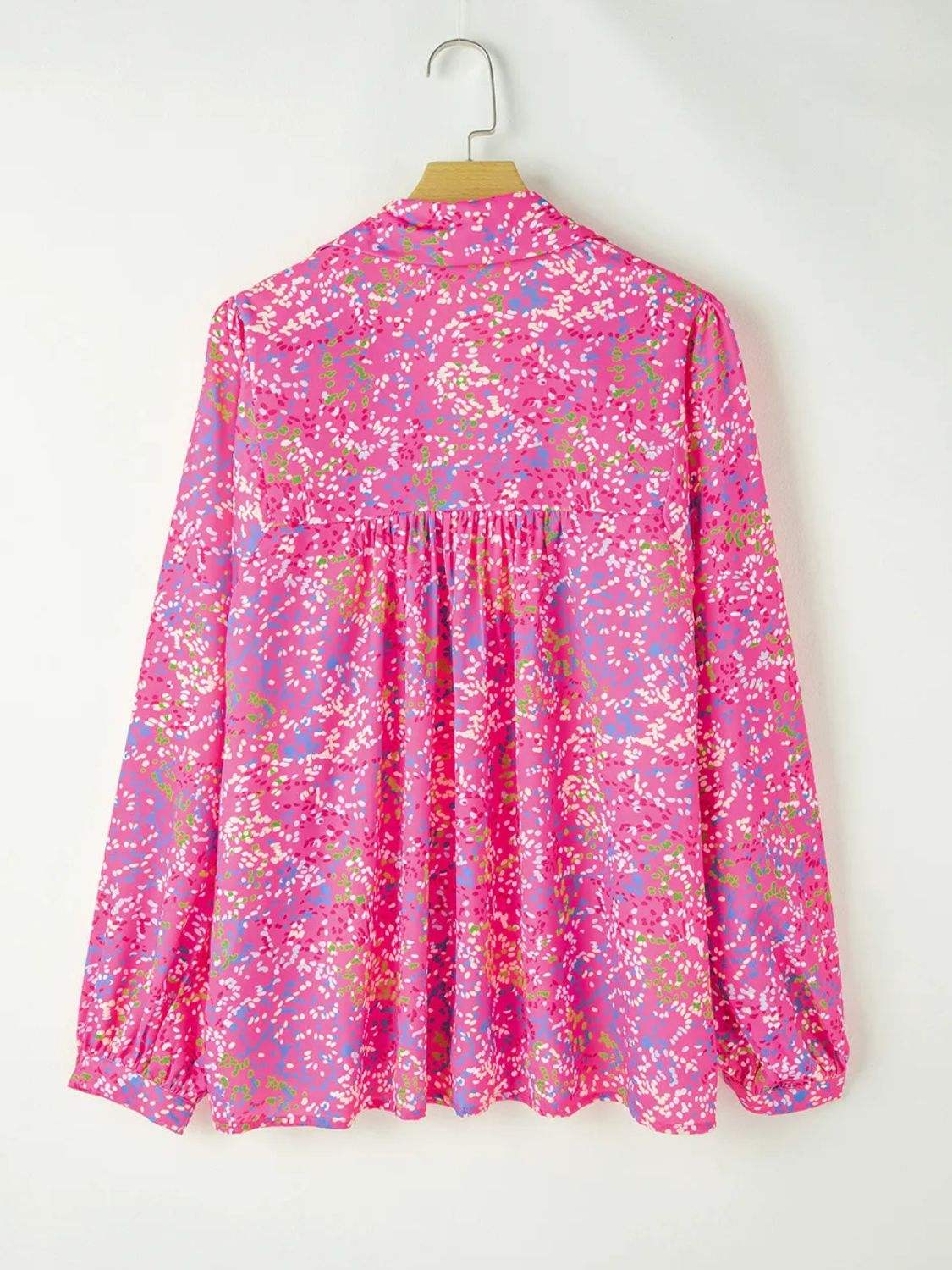Printed Long Sleeve Blouse - Trendsi - Flyclothing LLC