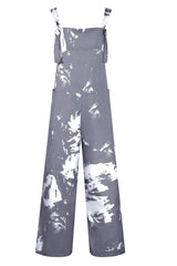 Pocketed Tie-Dye Wide Strap Overalls - Trendsi - Flyclothing LLC