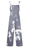 Pocketed Tie-Dye Wide Strap Overalls - Trendsi