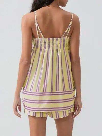 Smocked Square Neck Cami and Shorts Set - Trendsi - Flyclothing LLC