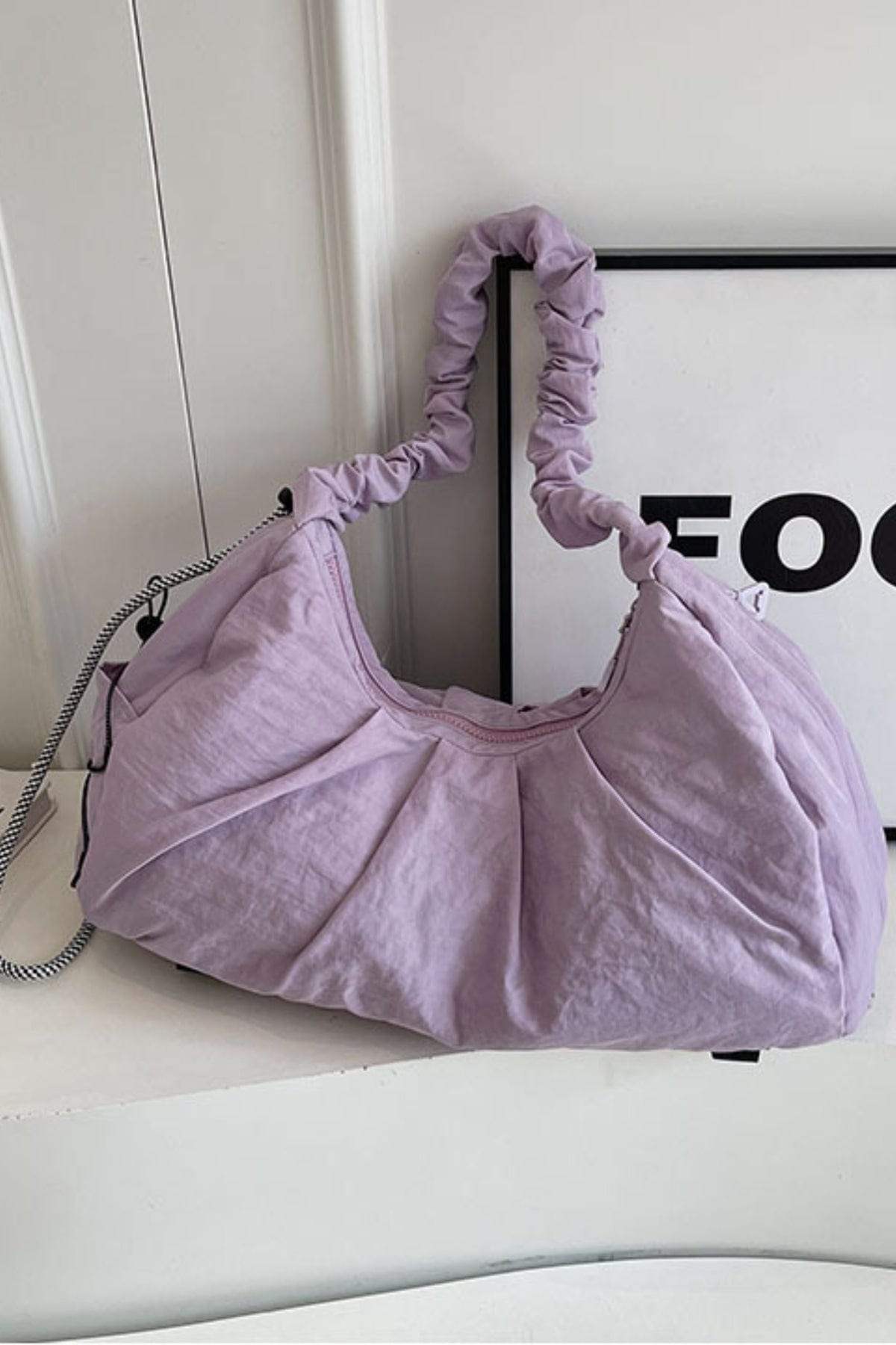 Drawstring Strap Ruched Crossbody Bag - Trendsi - Flyclothing LLC