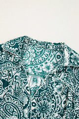 Plus Size Ruffled Printed Flounce Sleeve Dress - Trendsi - Flyclothing LLC