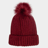 Cable Knit Pom Pom Beanie Hat - Madeline Love - Flyclothing LLC