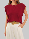 Florira Round Neck Cap Sleeve T-Shirt - Trendsi - Flyclothing LLC