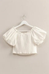 HYFVE Puff Sleeve Sweetheart Neck Top - Trendsi - Flyclothing LLC