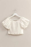 HYFVE Puff Sleeve Sweetheart Neck Top - Trendsi