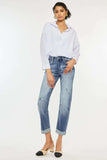 Kancan High Rise Cuffed Straight Jeans - Trendsi - Flyclothing LLC