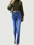 Straight Leg Jeans with Pockets - Trendsi - Flyclothing LLC