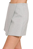 Zenana Wrap Front Skort - Trendsi