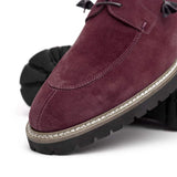 26-220-BDX CAMPO Sueded Goatskin Lace Up, Bordeaux - Zelli Italia - Flyclothing LLC