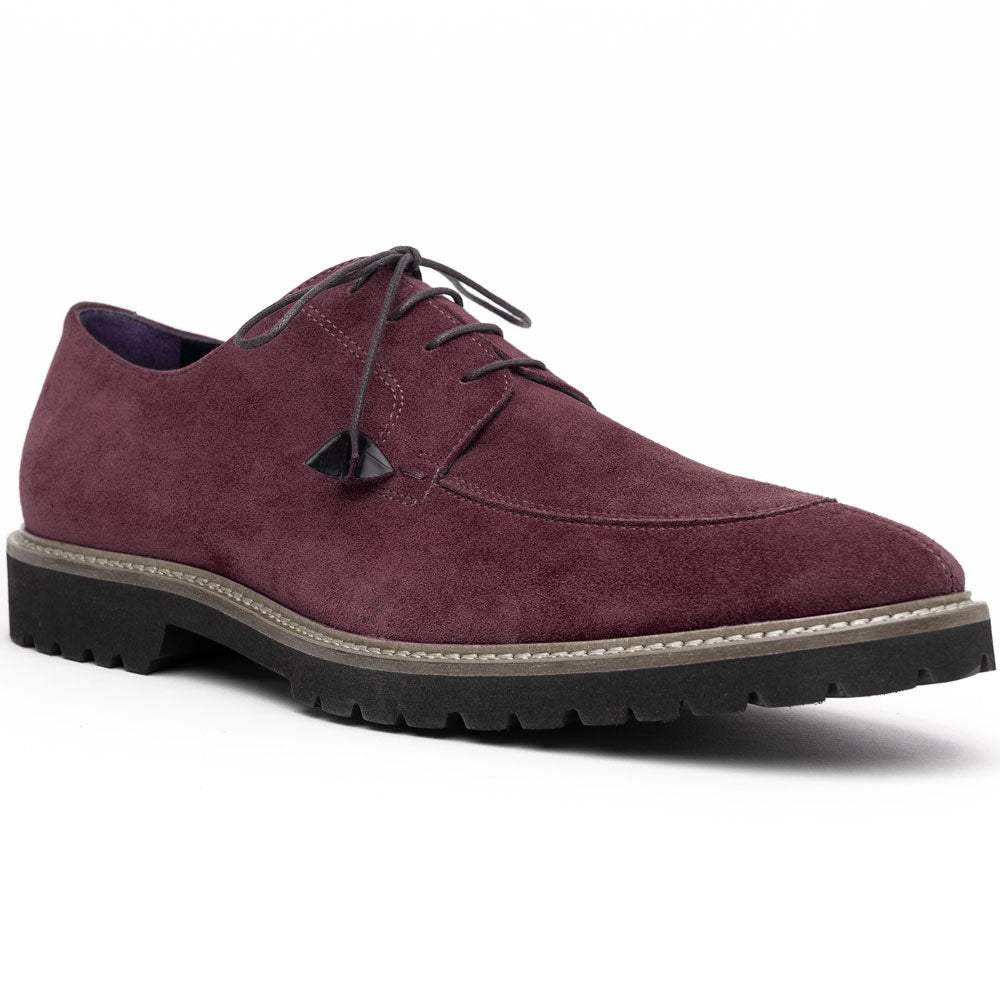 26-220-BDX CAMPO Sueded Goatskin Lace Up, Bordeaux - Zelli Italia - Flyclothing LLC