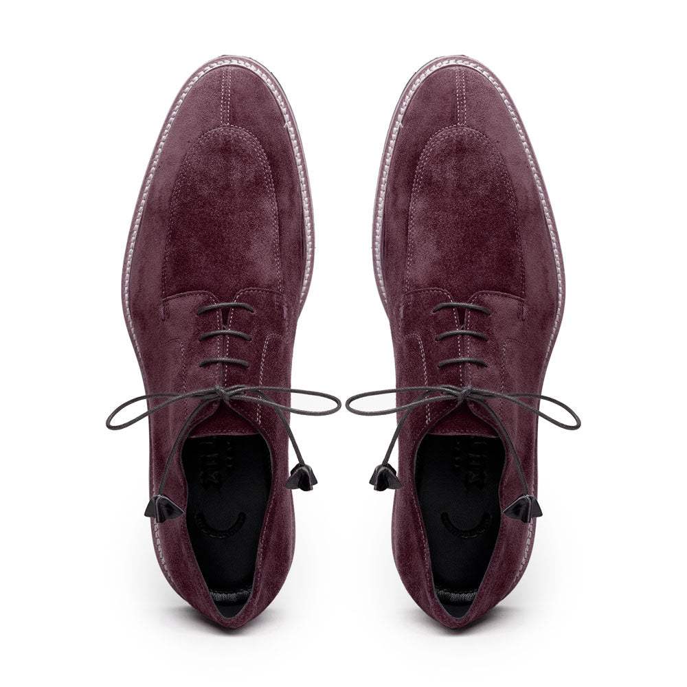 26-220-BDX CAMPO Sueded Goatskin Lace Up, Bordeaux - Zelli Italia - Flyclothing LLC