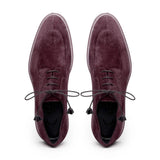 26-220-BDX CAMPO Sueded Goatskin Lace Up, Bordeaux - Zelli Italia - Flyclothing LLC