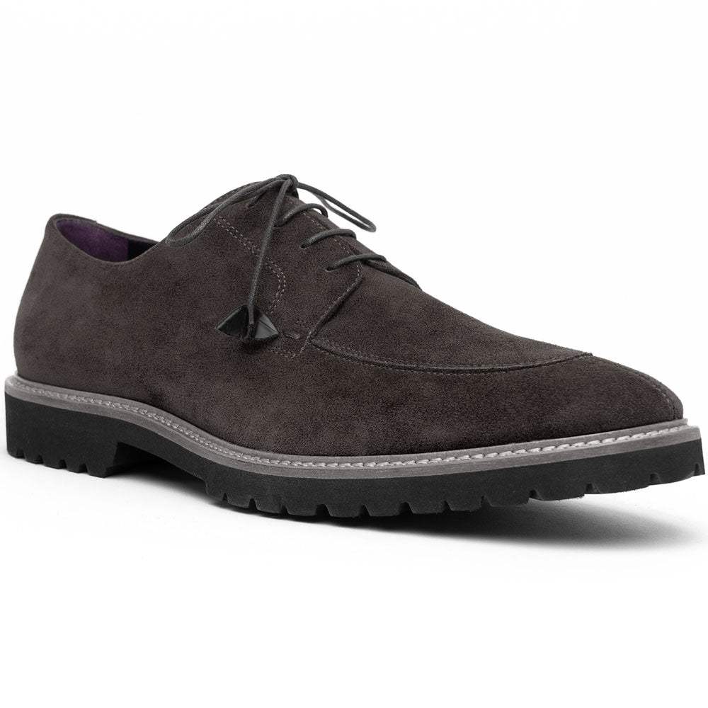 26-220-GRY CAMPO Sueded Goatskin Lace Up, Grey - Zelli Italia - Flyclothing LLC