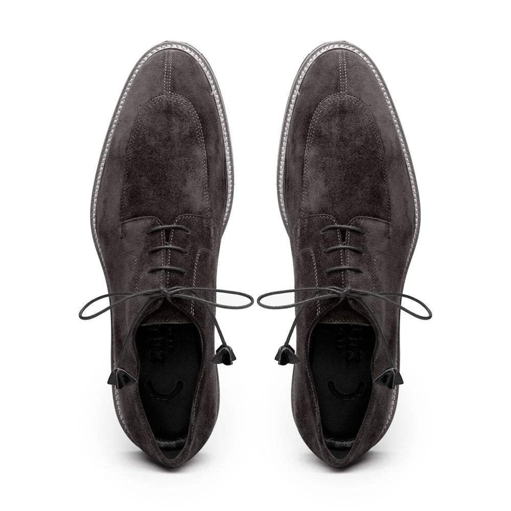 26-220-GRY CAMPO Sueded Goatskin Lace Up, Grey - Zelli Italia - Flyclothing LLC