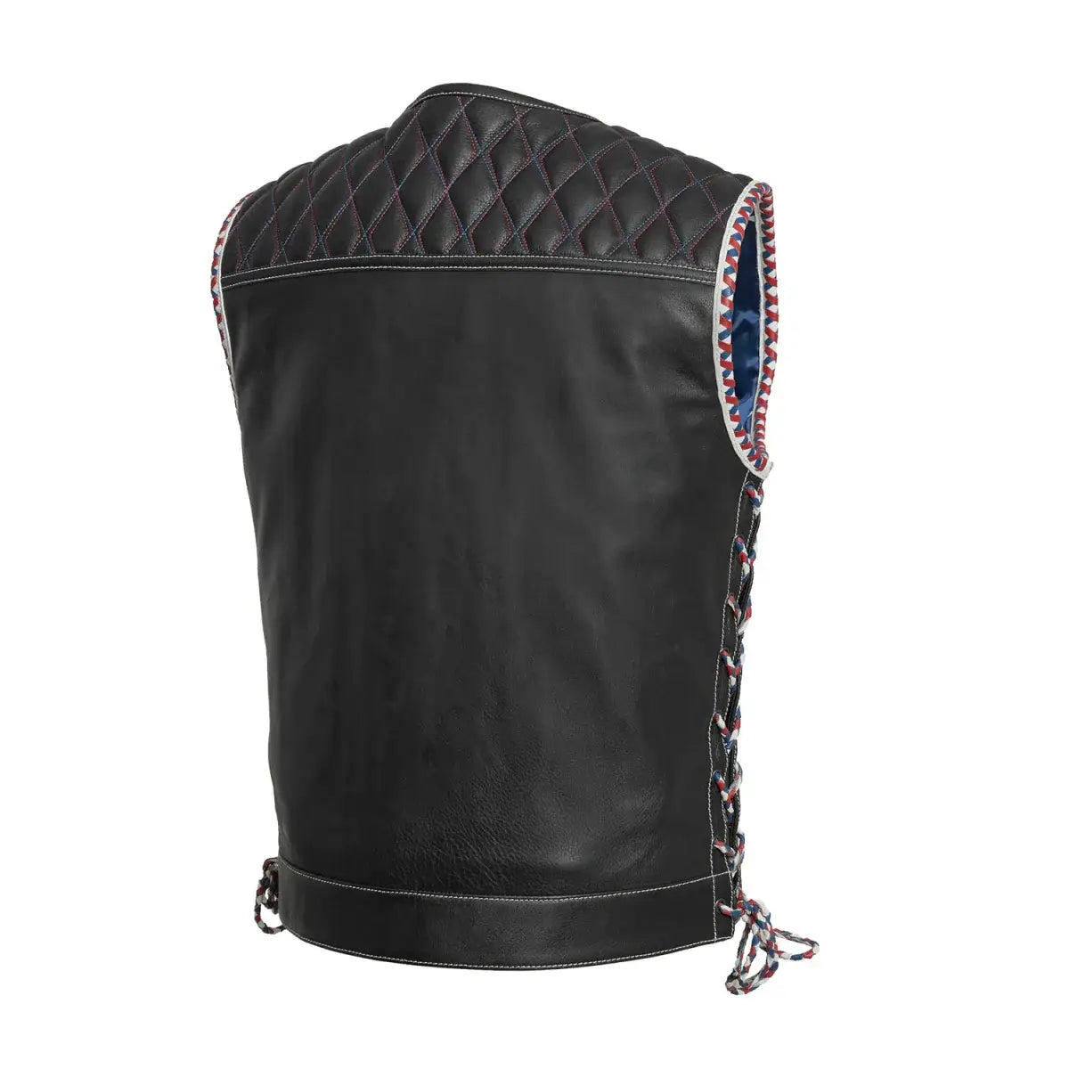 Captain Men's Motorcycle Leather Vest - First Manufacturing Company - Flyclothing LLC