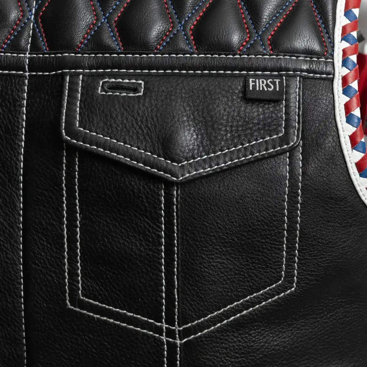 Captain Men's Motorcycle Leather Vest - First Manufacturing Company - Flyclothing LLC