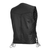 Carbine Men's Western Style Leather Motorcycle Vest - First Manufacturing Company - Flyclothing LLC