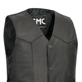 Carbine Men's Western Style Leather Motorcycle Vest - First Manufacturing Company - Flyclothing LLC