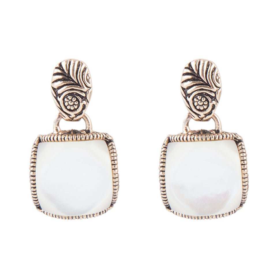 Carved Mother of Pearl Earrings - Barse Jewelry - Flyclothing LLC