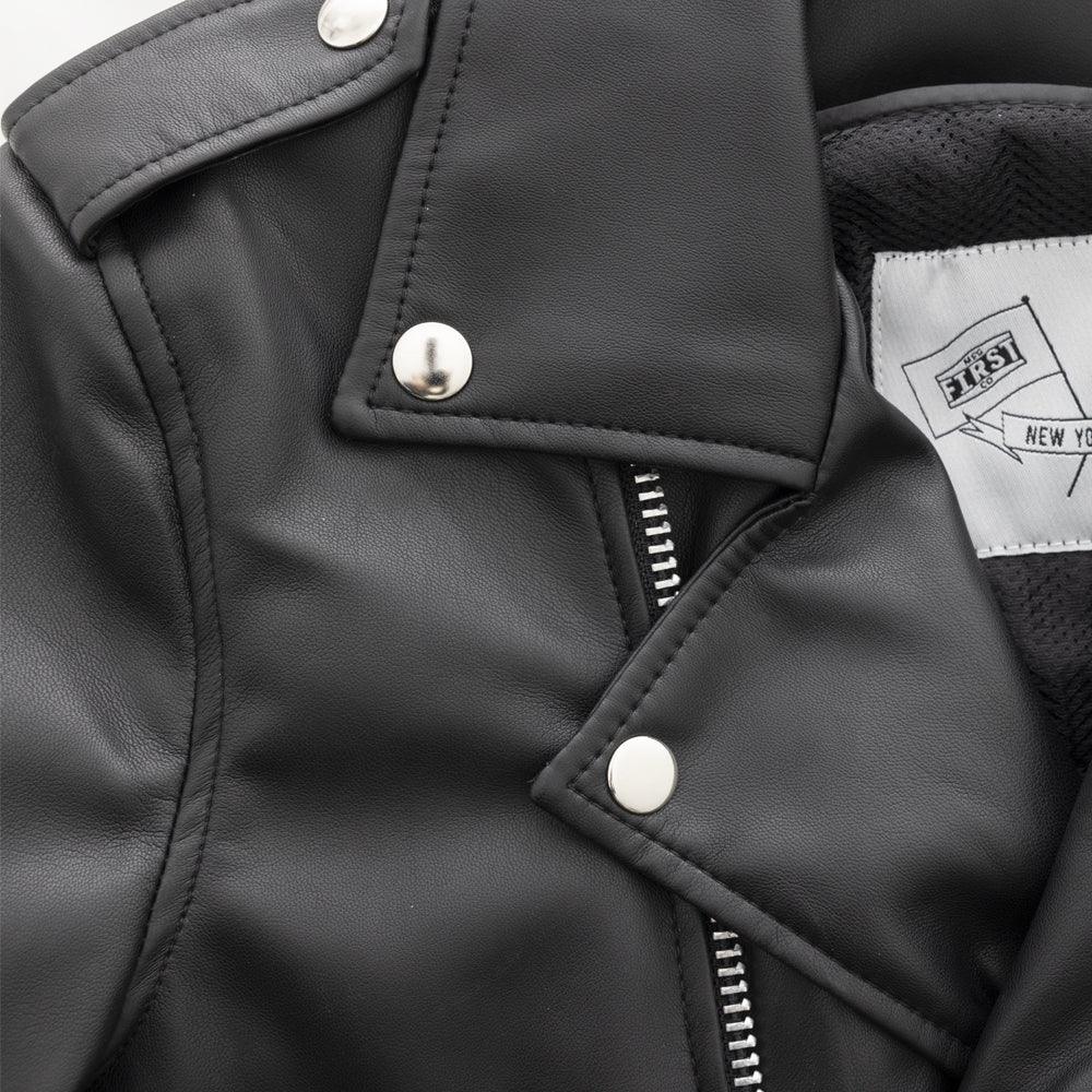 Cassandra - Women's Vegan Leather Motorcycle Jacket - First Manufacturing Company - Flyclothing LLC