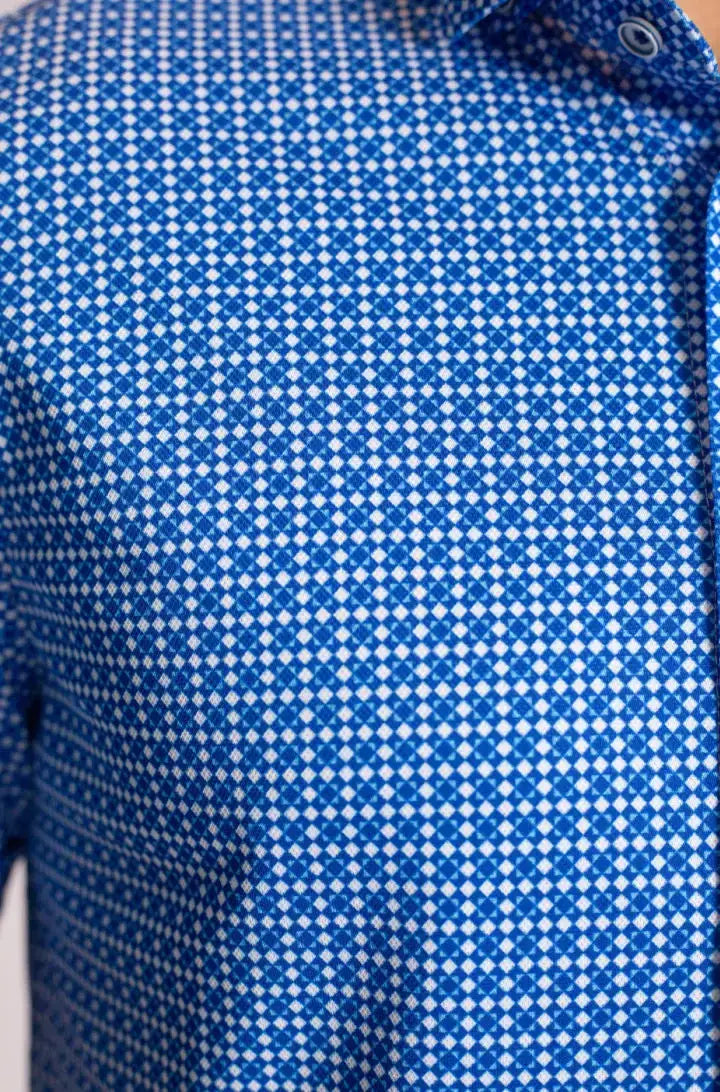 Bastille Check Short Sleeve Tech Shirt - Buki - Flyclothing LLC