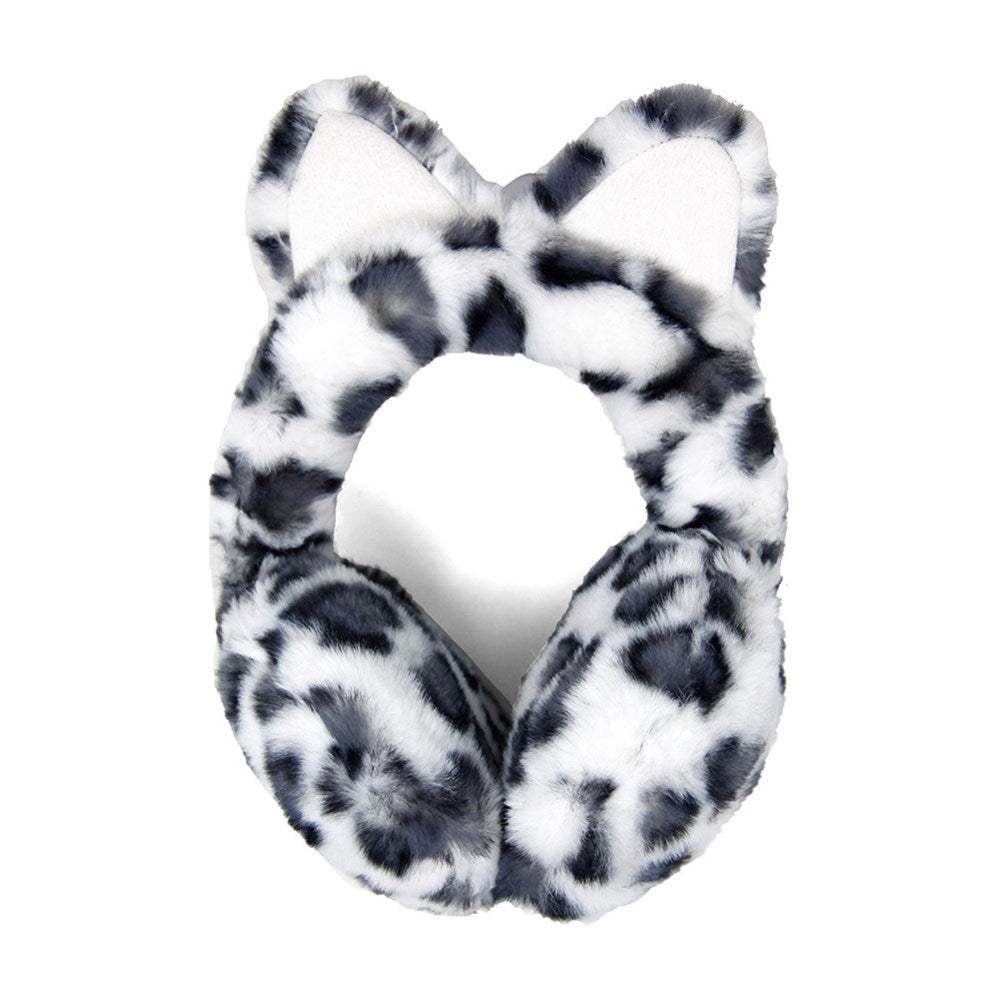 Cat Ear Leopard Faux Fur Earmuff Ear Warmer - Madeline Love - Flyclothing LLC