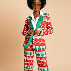 The Red Ryder | Women's Knit Print Christmas Suit - Shinesty